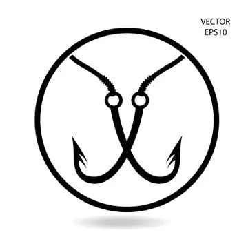Fishing hook icon Stock Illustration