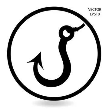 Fishing hook icon Stock Illustration