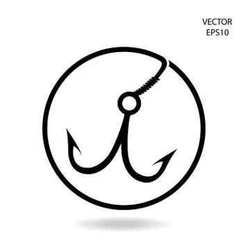 Fishing hook icon Stock Illustration
