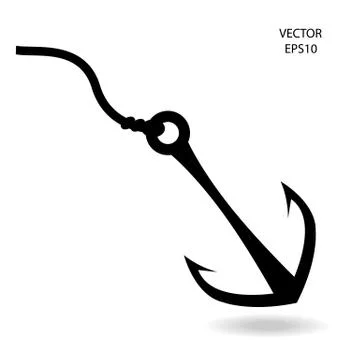 Fishing hook icon Stock Illustration