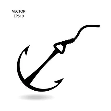 Fishing hook icon Illustrazione stock