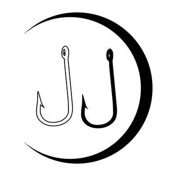Fishing hook icon Stock Illustration