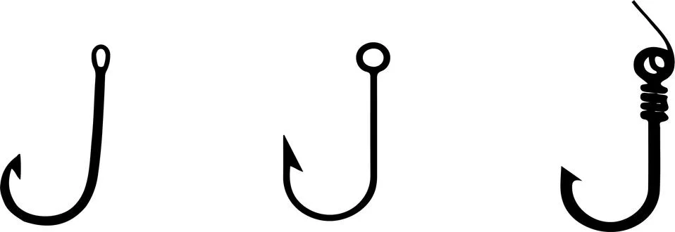 Fishing hook icon isolated on background Stock Illustration