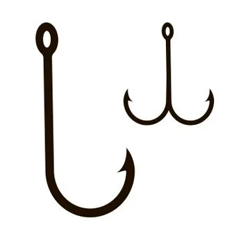 Fishing hook icon on white background. Vector illustration in trendy flat style Stock Illustration