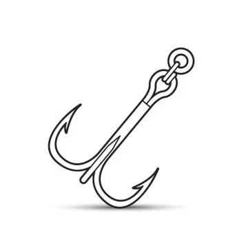 Fishing hook Illustrazione stock