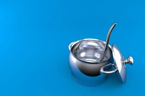 Fishing hook inside kitchen pot Stock Illustration