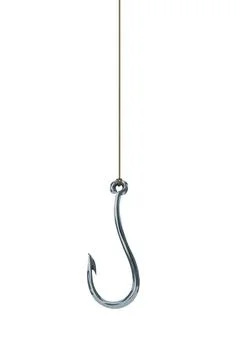 A fishing hook isolated on white background illustration Stock Photos