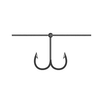 Fishing hook  logo icon vector illustration Stock Illustration