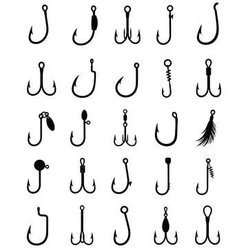 Fishing hook lure angling tackle gear Stockillustratie