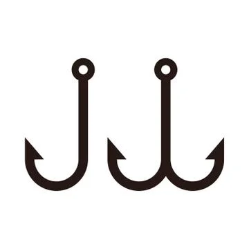 Fishing hook set Stock Illustration