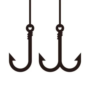 Fishing hook set Stock Illustration