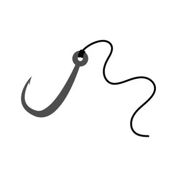 Fishing hook vector graphic design illustration template Stock Illustration