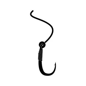 Fishing hook vector graphic design illustration template Stock Illustration
