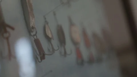 Fishing hooks collection Stockbeeldmateriaal 89531352