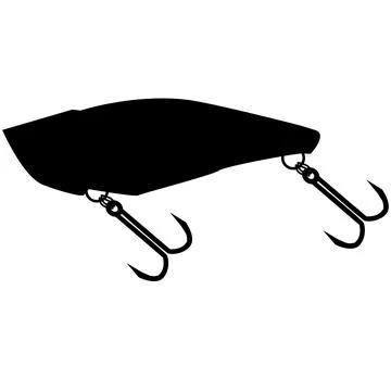 Fishing hooks icon on white background. Fishing lures sign. Fishing tackle Stock Illustration