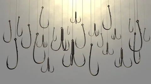 Fishing hooks Stock Illustration