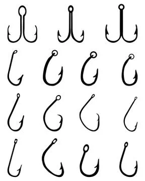 Fishing hooks Stock Illustration
