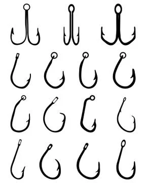 Fishing hooks Stock Illustration