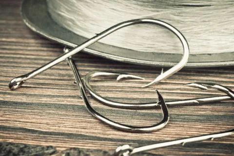 Fishing hooks Stock Photos