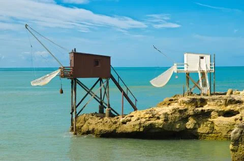Fishing hut Stock Photos