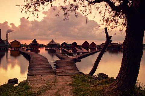 Fishing huts Foto stock