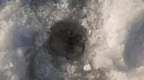 Fishing on ice Video stock 49214126