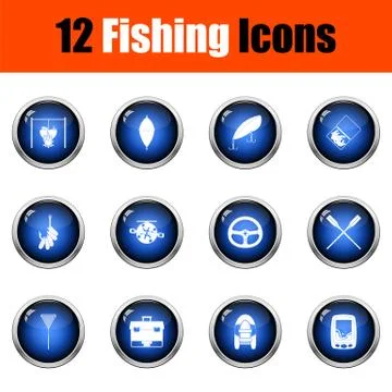 Fishing Icon Set Stock Illustration