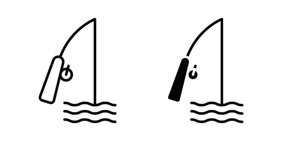 Fishing icon vector design. EPS10 Illustrazione stock