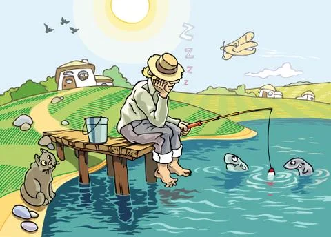 The Fishing Stock Illustration