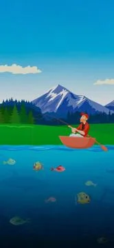 Fishing Stock Illustration