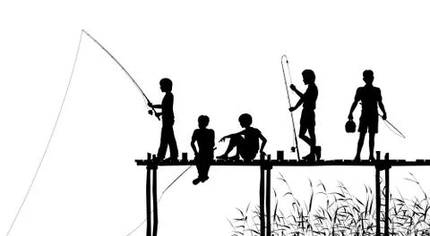 Fishing jetty Stock-Illustration