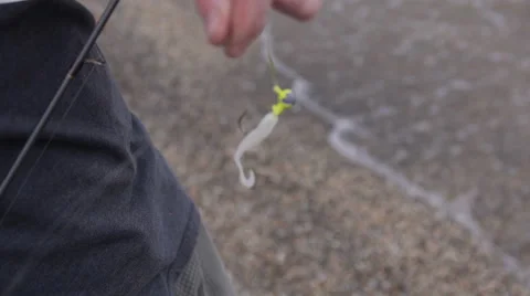 Fishing with a jig Video stock 40104573