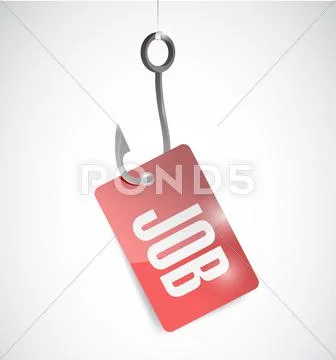 Fishing job concept illustration design Stock Illustration