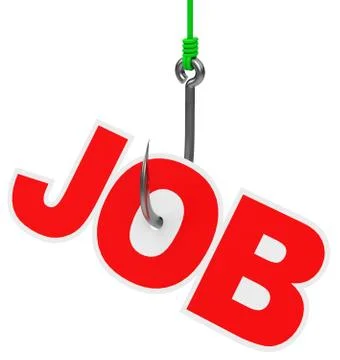 Fishing for a Job Stock Illustration