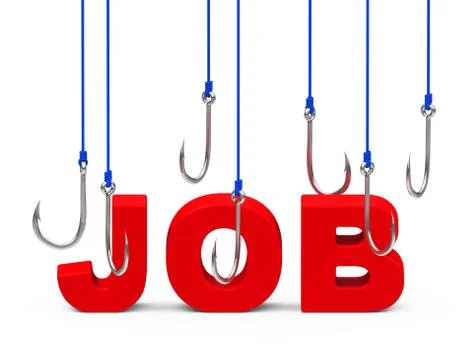 Fishing for a Job Stock Illustration