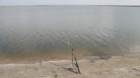 Fishing on lake Video stock 22577874