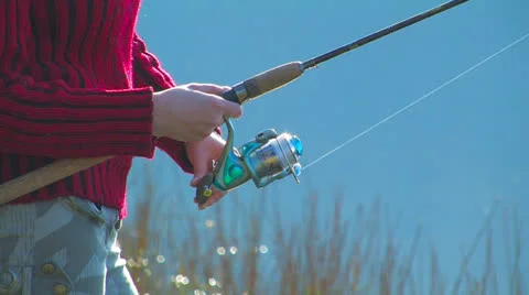 Fishing on the lake. Stock Footage 27077908