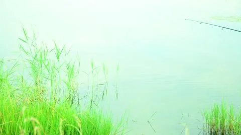 Fishing on the lake. Stock Footage 66765684