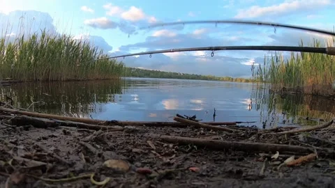 Fishing on the lake Stock-Footage 131329315