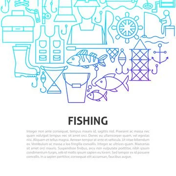Fishing Line Concept Stock Illustration