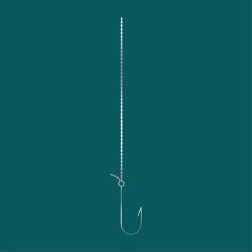 Fishing line with a hook. Stock Illustration