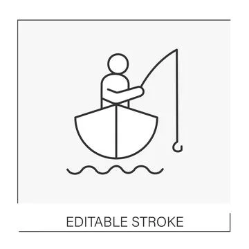 Fishing line icon Stock Illustration