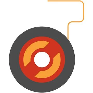 Fishing line spool isolated vector icon on white Stock Illustration