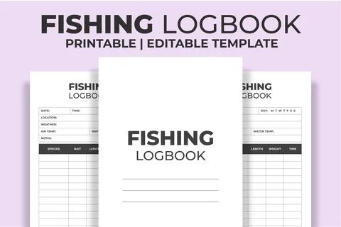 Fishing Logbook KDP Interior Stock-Illustration