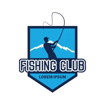Fishing logo with text space for your slogan Stock Illustration