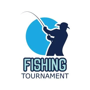 Fishing logo with text space for your slogan Stock Illustration