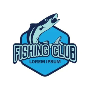 Fishing logo with text space for your slogan Stock Illustration