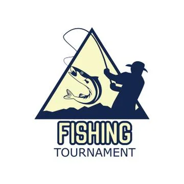 Fishing logo with text space for your slogan Stock Illustration