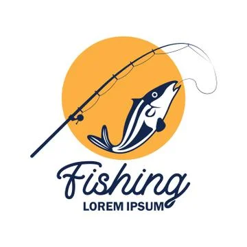 Fishing logo with text space for your slogan Stock Illustration