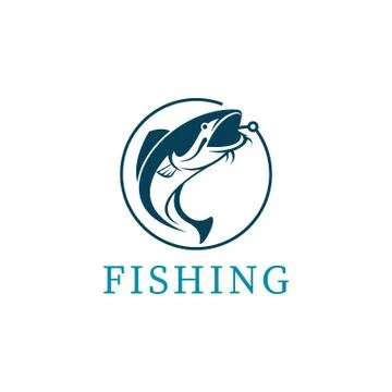 Fishing logo vector. fish vector illustration Stock Illustration